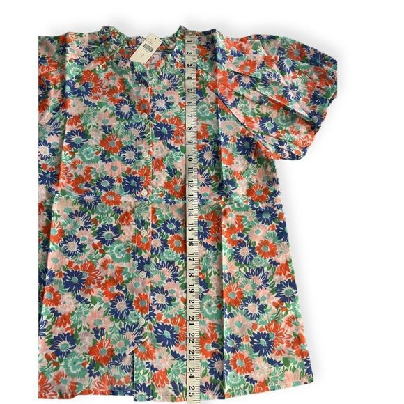 Banjanan Tammy Buttondown Floral Blouse New With Tags - Picture 5 of 9